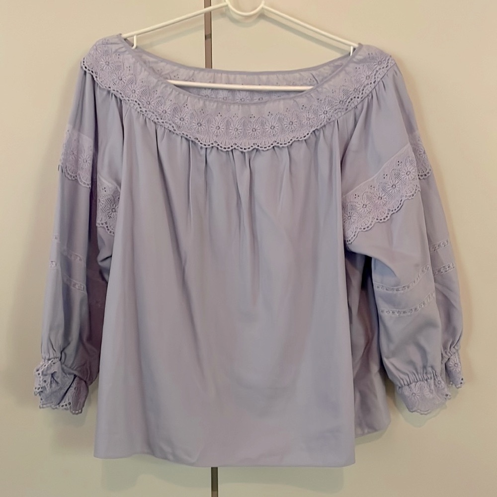 Vilshenko Long Sleeve Blouse in Lilac w/ beautiful detailing. Size 6 (fits 4/6)